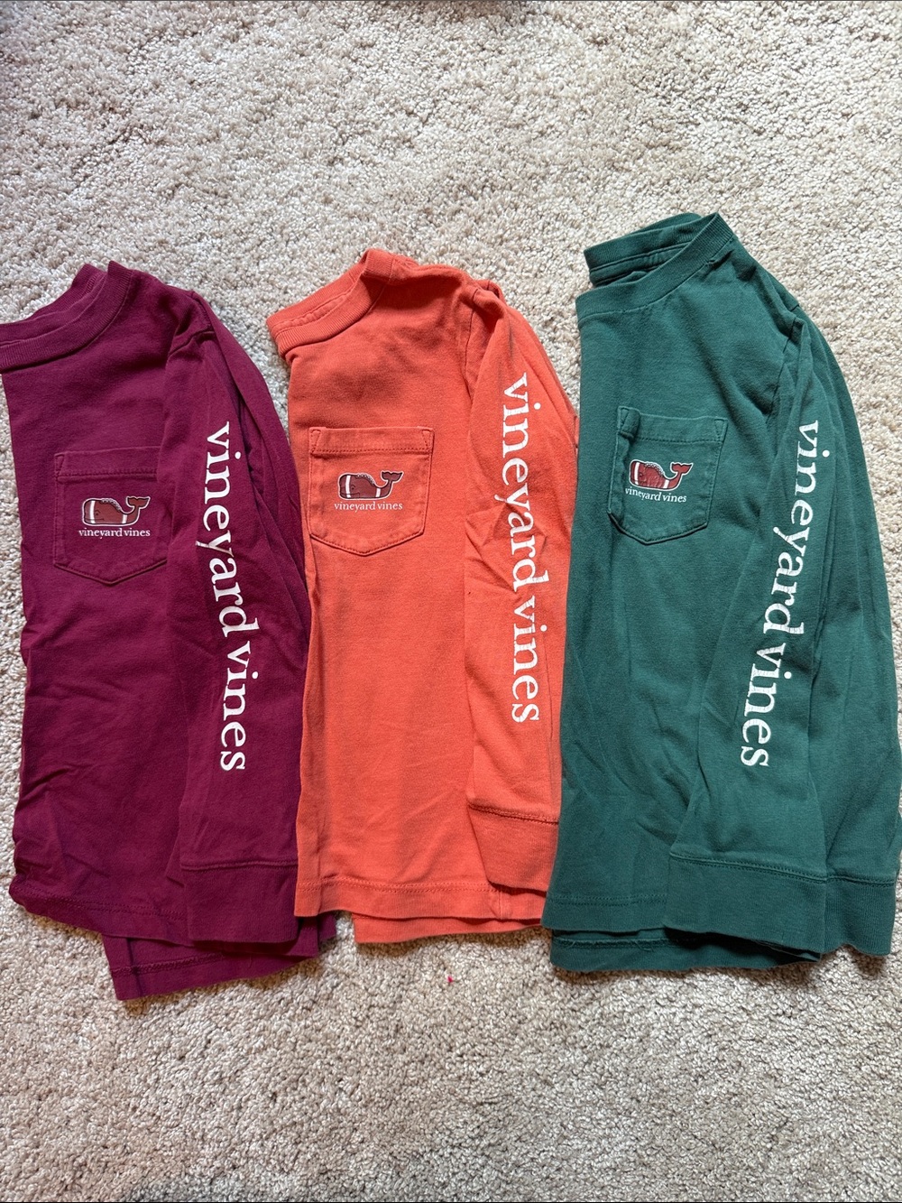 Vineyard Vines Kids Long-Sleeve Tees - well loved (see pictures for blemishes)